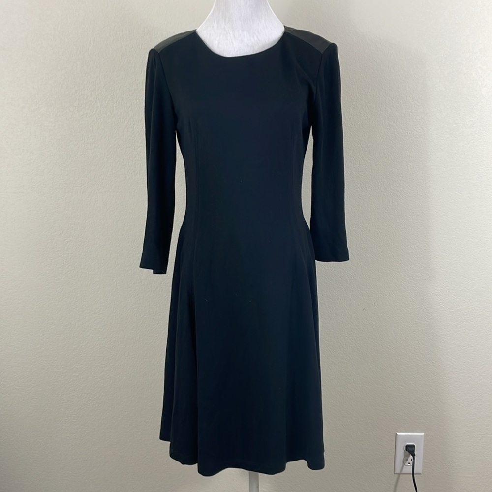 Peserico black wool dress size 44